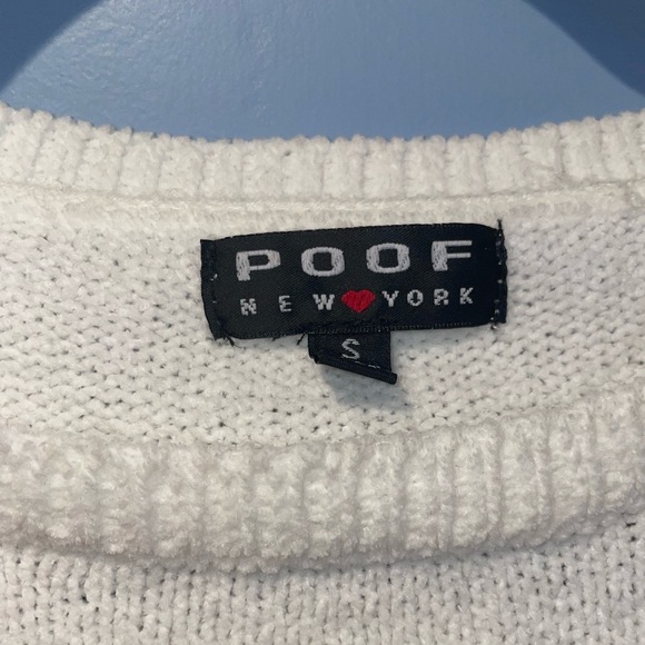 Poof New York White Sweater in Small - Picture 2 of 8